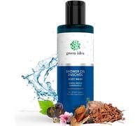 Green Idea - Huile De Douche Peau Sensible - Huile Lavante - Extra Nourrissante À L'huile De Pépins De Raisin - Peaux Sèches - Huile De Douche Amande - Vegan 200 Ml (Bois De Santal)