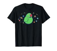 Green Indian Ringneck Chubby en Tant Que planète Birb du système Solaire T-Shirt