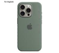 (Green)iPhone 15 Pro MagSafe Case with Liquid Silicone Material and Popover Induction Technology