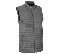 Green Island Golf IGLVST1905 Dames Lightweight Thermique Respirant Golf Top Gilet matelassé, Gris, 10
