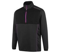 Green Island Hommes IGTL2005 Zip Neck Top Pull c™telŽ Layer - Noir - S