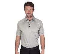 Green Island Mens 4 Bouton CoolPass Polo de Golf - Gris - S