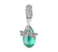 Green Jade Dragonfly Pendant Charm, Charm for Bracelet, Compatible with Pandora Bracelet Neckalce