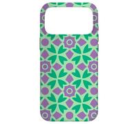 Green Jade Lavender Floral Circle Batik Moroccan Pattern Coque pour iPhone 17 Pro Max