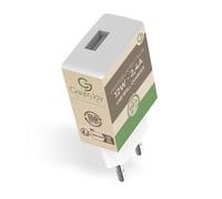 Green Joy-Chargeur Embout Secteur USB 12W / 2,4A - sans Emballage - Blanc
