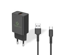 Green Joy-Embout Secteur USB avec Câble Charge et Data Type-C / 2,4A - 1m - Noir