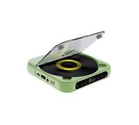 (Green)KC-918 CD Player with LCD Screen Portable Bluetooth Speaker Audio Repeater for Home Car