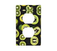 Green Kiwi Duplex Plaque murale pour prise de courant Taille standard 1 gang Polycarbonate Thermoplastique.