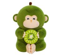 Green Kiwi Monkey Toy - Monkey de 11,8 pouces de dessin animé farci et canapés de canapé jouet, de beanie zoo animaux de zoo à chouchouter | Cadeaux