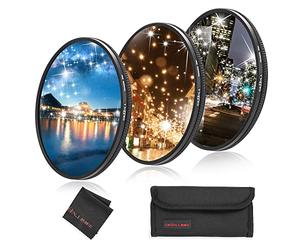 Green.L Filtre étoile fin ajustable 4 points + Filtre étoile 6 points + Filtre étoile 8 points 82 mm