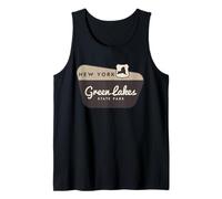 Green Lakes State Park New York Panneau de Bienvenue Vacances Débardeur