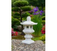 Green Lane Garden - Lanterne Japonaise en Pierre - Décor de Jardin - Pagode - Gris