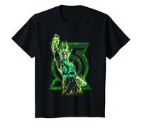 Green Lantern Fully Charged Lantern T-Shirt, Enfant, Noir, 3 Ans