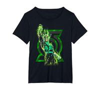 Green Lantern Fully Charged Lantern T-Shirt, Femme Grandes Tailles, Noir, 5X