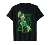 Green Lantern Fully Charged Lantern T-Shirt, Homme, Noir, 4XL