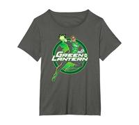 Green Lantern Glow T-Shirt, Femme Grandes Tailles, Asphalte, 3X
