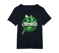 Green Lantern Glow T-Shirt, Femme Grandes Tailles, Noir, 5X