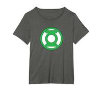 Green Lantern Lantern Logo T-Shirt, Femme Grandes Tailles, Asphalte, 5X