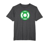 Green Lantern Lantern Logo T-Shirt, Homme Grandes Tailles, Chiné Foncé, 4X Tall