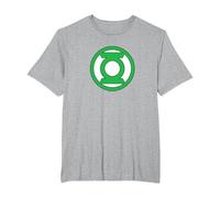 Green Lantern Lantern Logo T-Shirt, Homme Grandes Tailles, Gris Chiné, 5X Tall