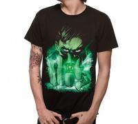 Green Lantern - T-Shirt Homme Noir Green Lantern "Close Up" (Taille S)