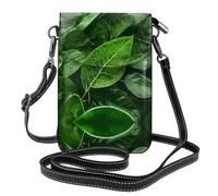 Green Leaf Nature Sac à bandoulière pour femme Motif feuilles Idéal pour les voyages et le shopping