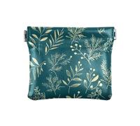 Green Leaves Porte-monnaie en cuir pour femme Motif feuilles