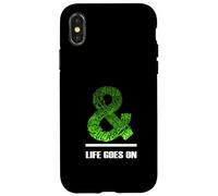 Green & Life Goes on Green Graphic Coque pour iPhone X/XS