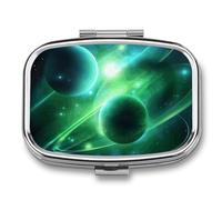 Green Light Planet Pilulier carré portable pour médicaments et vitamines
