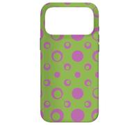 Green Lime Purple Circle Bubble Ring Molecule Pattern Coque pour iPhone 17 Pro Max