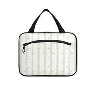 Green Line Sac à suspendre à pois pour homme avec crochet, sac à pinceaux de designer essentiel pour voyageur camping organisateur de maquillage para M, points de ligne verte, Medium