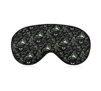 Green Lines Cryptid Pattern Sleep Eye Mask Cute Blindfold Eye Covers Eyeshade for Women Men Gifts