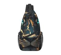 Green Lion Golden Stiggi Style Crack Sac à bandoulière Sac à dos de voyage Sac à dos à bandoulière pour homme Sac à dos de randonnée Sac à dos de randonnée