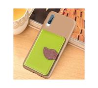(Green)Litchi Pattern Card Bag Wallet Bracket + TPU Phone Case with Card Slot Wallet Bracket Function For Samsung A70