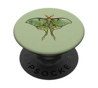 Green Luna Moth Design Mystical Nature Insecte Art PopSockets PopGrip Adhésif