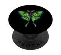 Green Luna Moth Design Mystical Nature Insecte Art PopSockets PopGrip Adhésif