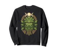 Green Man Triple Lune Triquetra Païenne Symbole Celtique Cadeau Sweatshirt