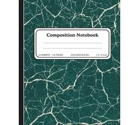 Green Marble Composition Notebook College Ruled - 7.5" x 9.25", 110 Pages, Notebook for School, Students, Writing, and Note-Taking: Stylish Marble ... School, Journaling, Writing, and Daily Notes