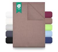 Green Mark Drap Plat 100% Coton - Drap Classique sans élastique, Doux pour la Peau, Facile d’Entretien, Lavable à Haute température - Sable/Beige - 140x200 cm