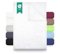 GREEN MARK Textilien Drap Plat de lit Classique | Drap de lit | Drap | Drap de Maison | Drap de Maison 100% Coton sans élastique Nombreuses Tailles et Couleurs Taille : 180x275 cm, Blanc
