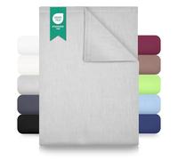 Green Mark Drap Plat 100% Coton - Drap Classique sans élastique, Doux pour la Peau, Facile d’Entretien, Lavable à Haute température - Gris Argent - 240 x 275 cm