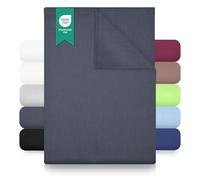 GREEN MARK Textilien Drap Plat de lit Classique | Drap de lit | Drap | Drap de Maison | Drap 100% Coton sans élastique Nombreuses Tailles et Couleurs Taille : 240x275 cm, Gris Anthracite