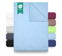 Green Mark Drap Plat 100% Coton - Drap Classique sans élastique, Doux pour la Peau, Facile d’Entretien, Lavable à Haute température - Bleu Clair - 180 x 275 cm