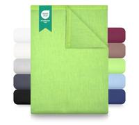 Green Mark Drap Plat 100% Coton - Drap Classique sans élastique, Doux pour la Peau, Facile d’Entretien, Lavable à Haute température - Vert Pomme - 180 x 275 cm