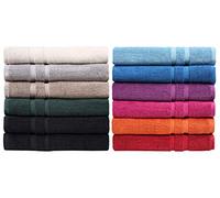 GREEN MARK Textilien Lot de 2 tapis de bain de qualité supérieure - 100 % coton - 50 x 80 cm - Couleur : rouge bordeaux