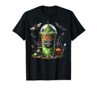 Green Matcha Latte Cup for Fall & Halloween Mom Witch Coffee T-Shirt