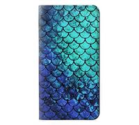 Green Mermaid Fish Scale Etui Flip Housse Cuir pour iPhone 17 Pro
