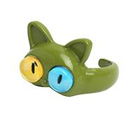 Green Mon Sterling Épingle à cheveux tendance 2 couleurs œil de chat Bague ouverture bagues de mariage Accessoires bijoux