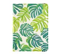 Green Monstera Deliciosa Portefeuille en cuir léger pour passeport et carte de vaccin, Monstera deliciosa vert, 1 size