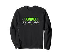 Green Moon Phase Heart - I'll Get Over It... Graphique vert Sweatshirt